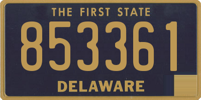 DE license plate 853361