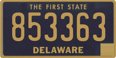 DE license plate 853363