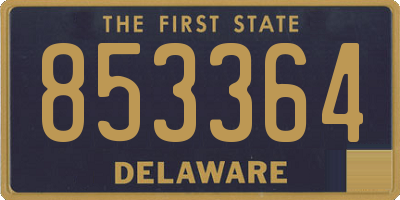 DE license plate 853364
