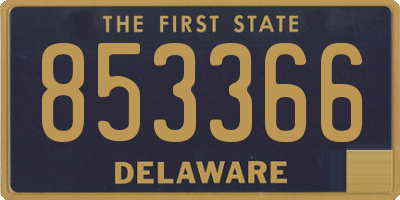DE license plate 853366