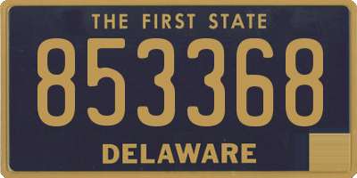 DE license plate 853368