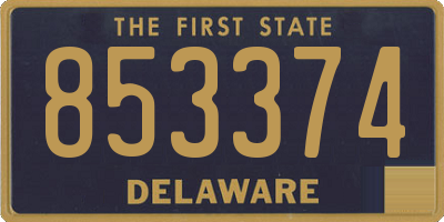 DE license plate 853374