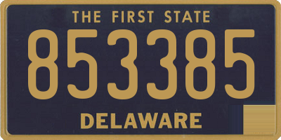 DE license plate 853385