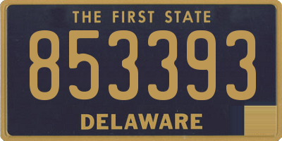 DE license plate 853393