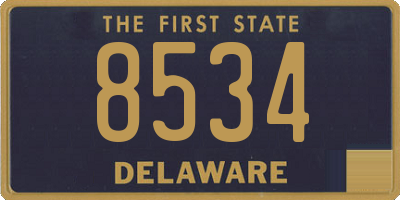DE license plate 8534