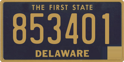 DE license plate 853401