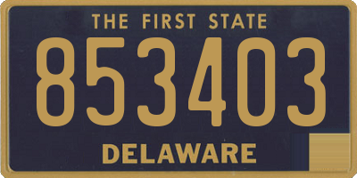 DE license plate 853403