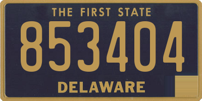 DE license plate 853404