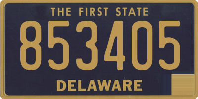 DE license plate 853405