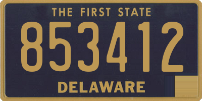 DE license plate 853412