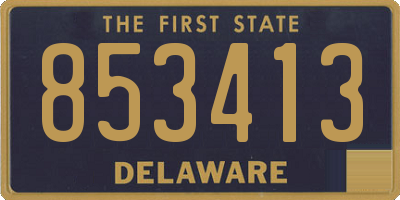 DE license plate 853413