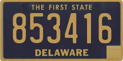 DE license plate 853416