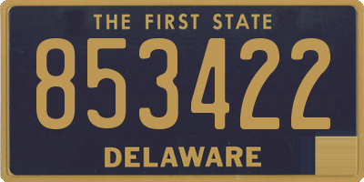 DE license plate 853422