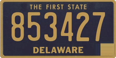 DE license plate 853427