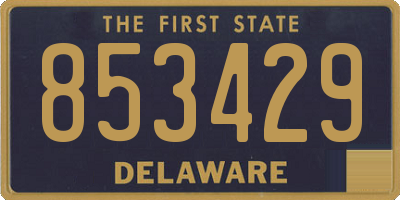 DE license plate 853429