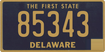 DE license plate 85343