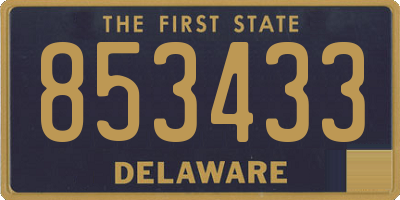 DE license plate 853433