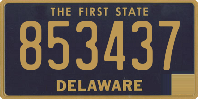 DE license plate 853437