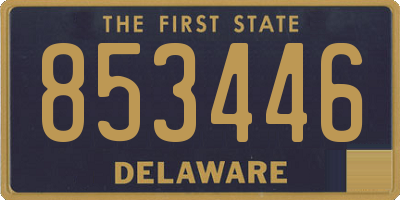 DE license plate 853446