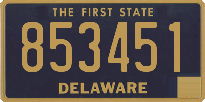 DE license plate 853451