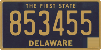 DE license plate 853455