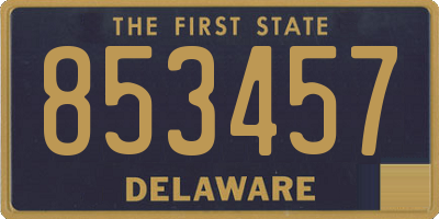 DE license plate 853457
