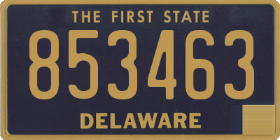 DE license plate 853463