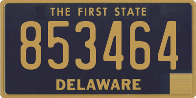 DE license plate 853464