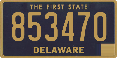 DE license plate 853470