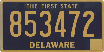 DE license plate 853472