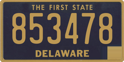 DE license plate 853478