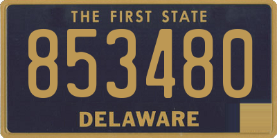 DE license plate 853480