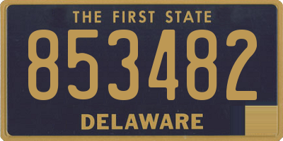 DE license plate 853482