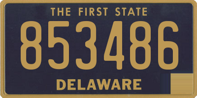 DE license plate 853486