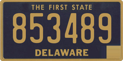 DE license plate 853489