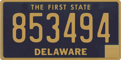 DE license plate 853494