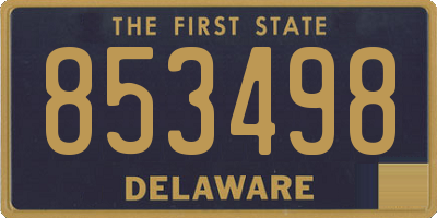 DE license plate 853498