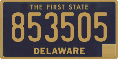 DE license plate 853505