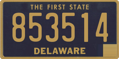 DE license plate 853514