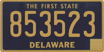 DE license plate 853523