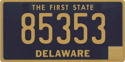 DE license plate 85353