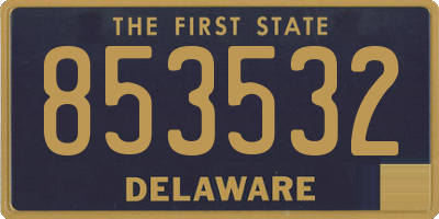 DE license plate 853532
