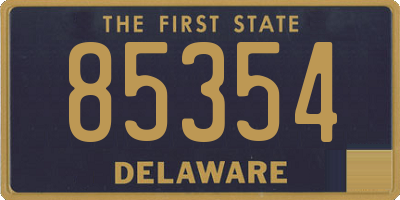 DE license plate 85354