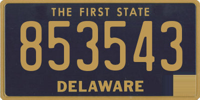 DE license plate 853543