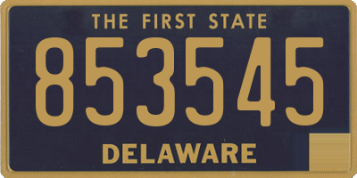 DE license plate 853545