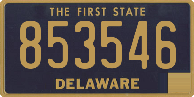 DE license plate 853546