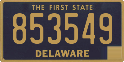 DE license plate 853549