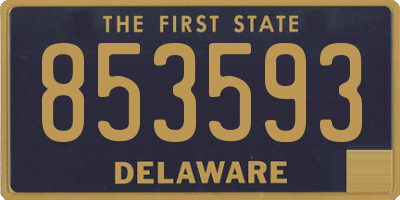 DE license plate 853593
