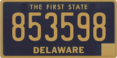 DE license plate 853598