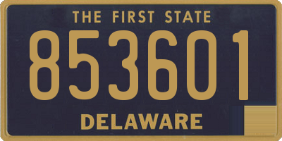 DE license plate 853601